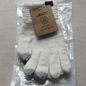 Smart Touch White and Gray Gloves